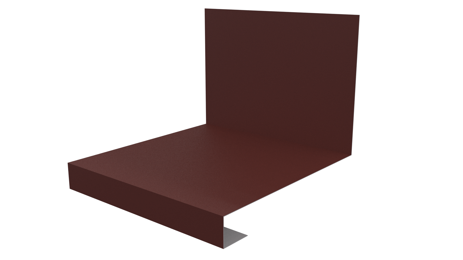 Планка примыкания нижняя к трубе фальц 140x200 мм, 3009 оксид красный матовый