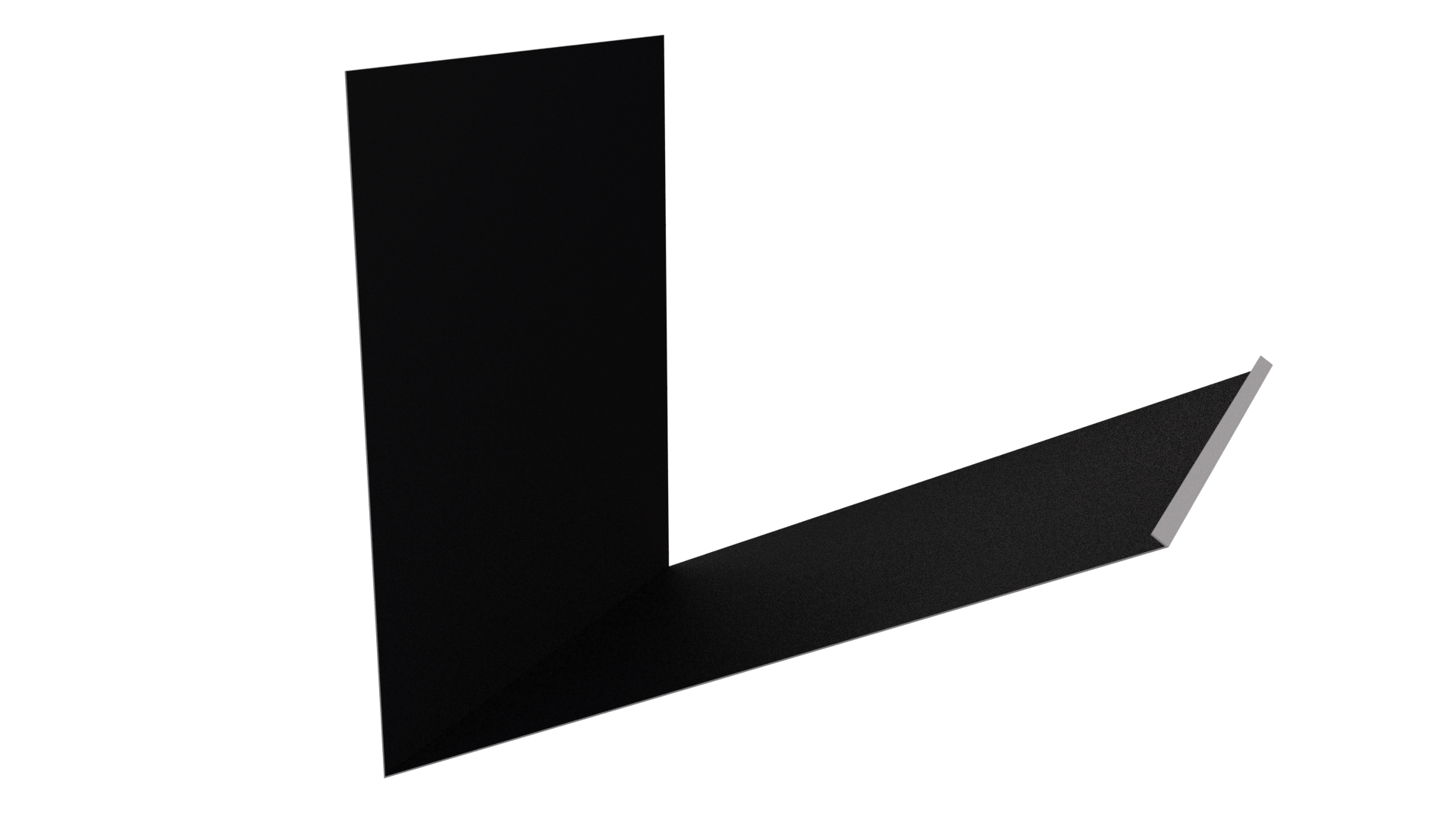 Планка примыкания верхняя к трубе фальц 250x210 мм, 9005 черный янтарь матовый
