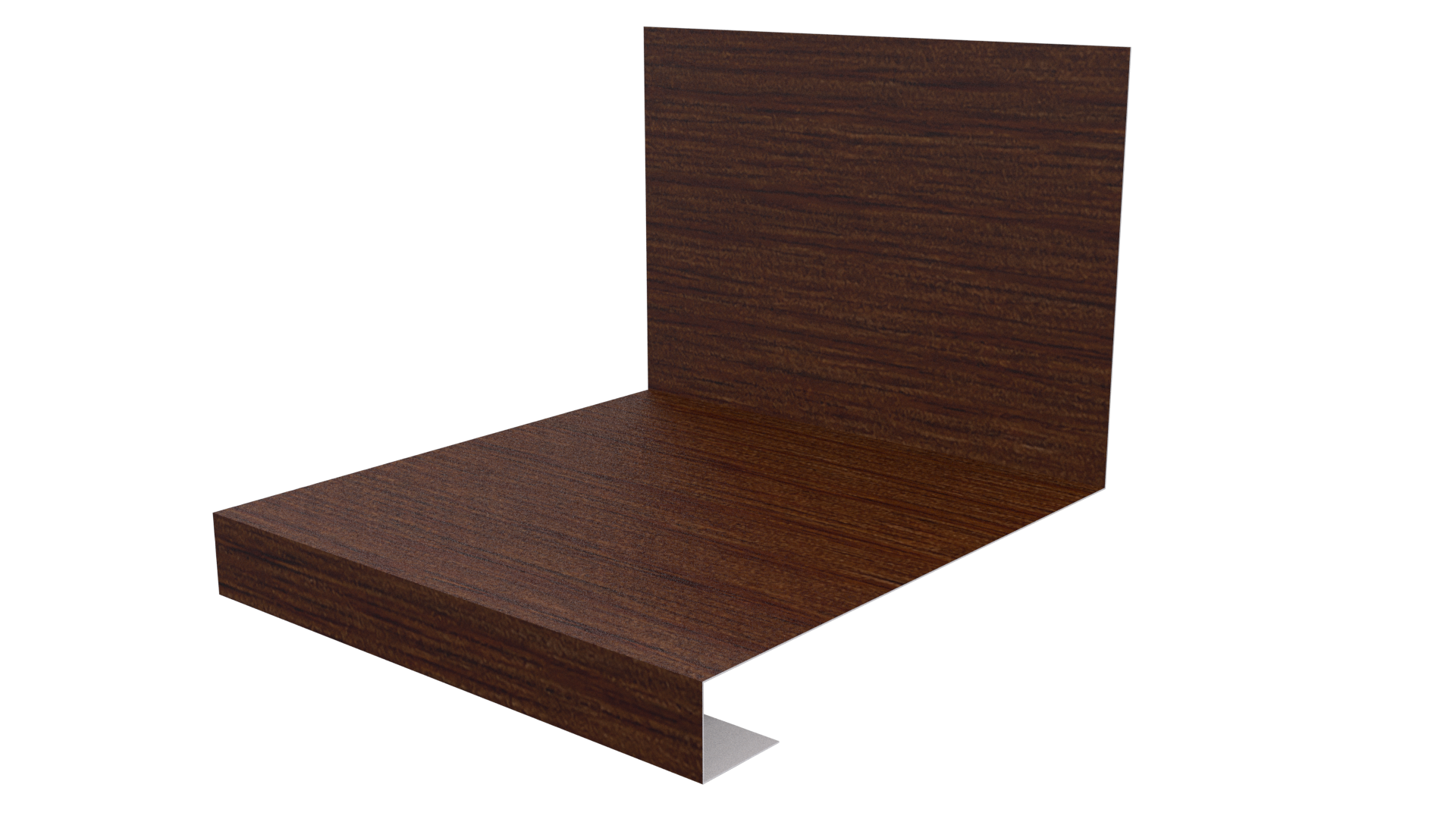 Планка примыкания нижняя к трубе фальц 140x200 мм, Золотистый дуб 3D