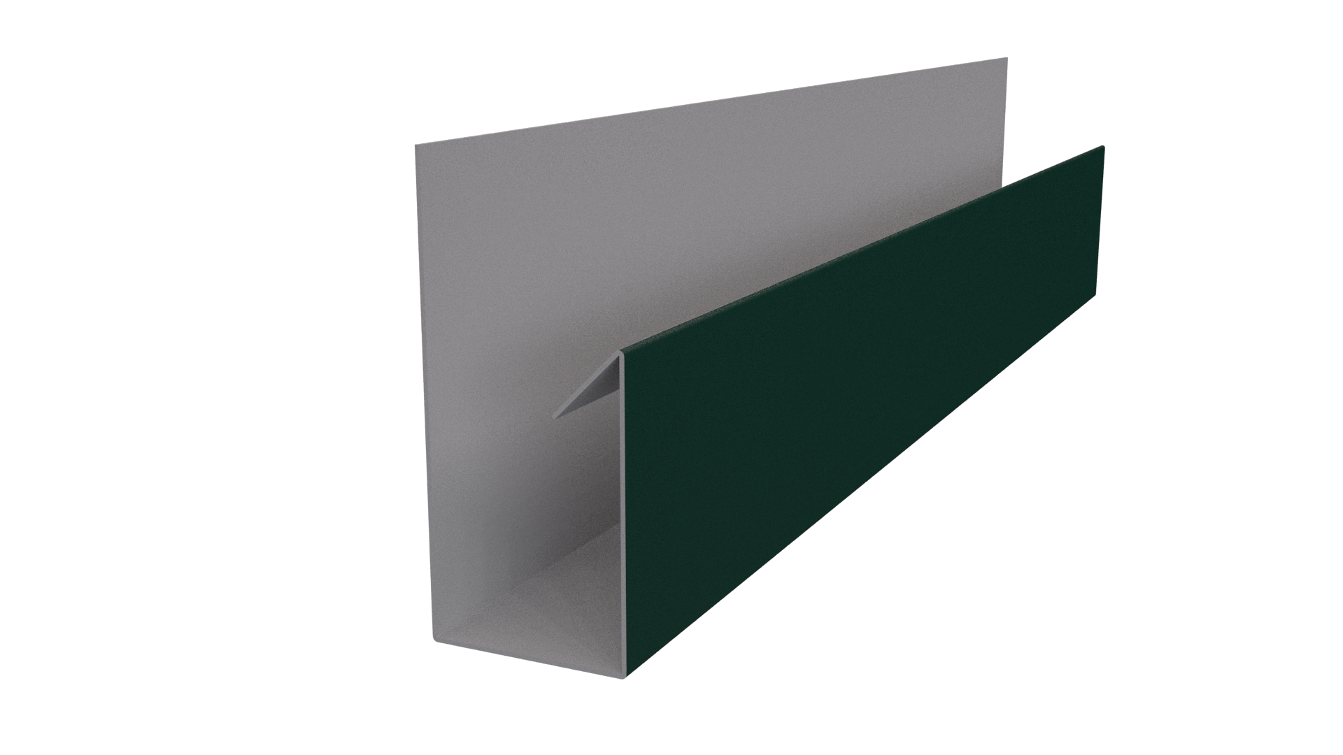 Планка П-образная Блок-хаус 30x30x2000 мм, 6005 зеленый мох матовый
