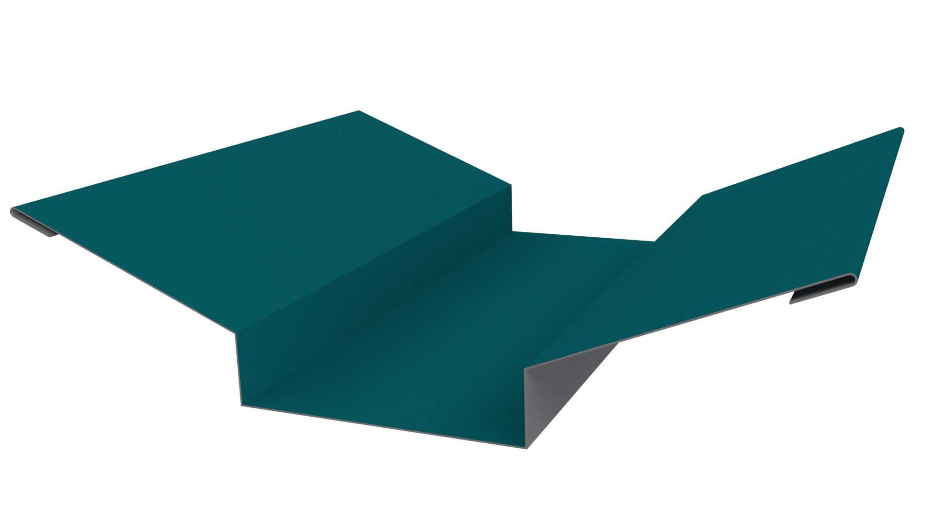 Планка ендовы верхняя 76x76x2000 мм, 5021 водная синь глянцевый