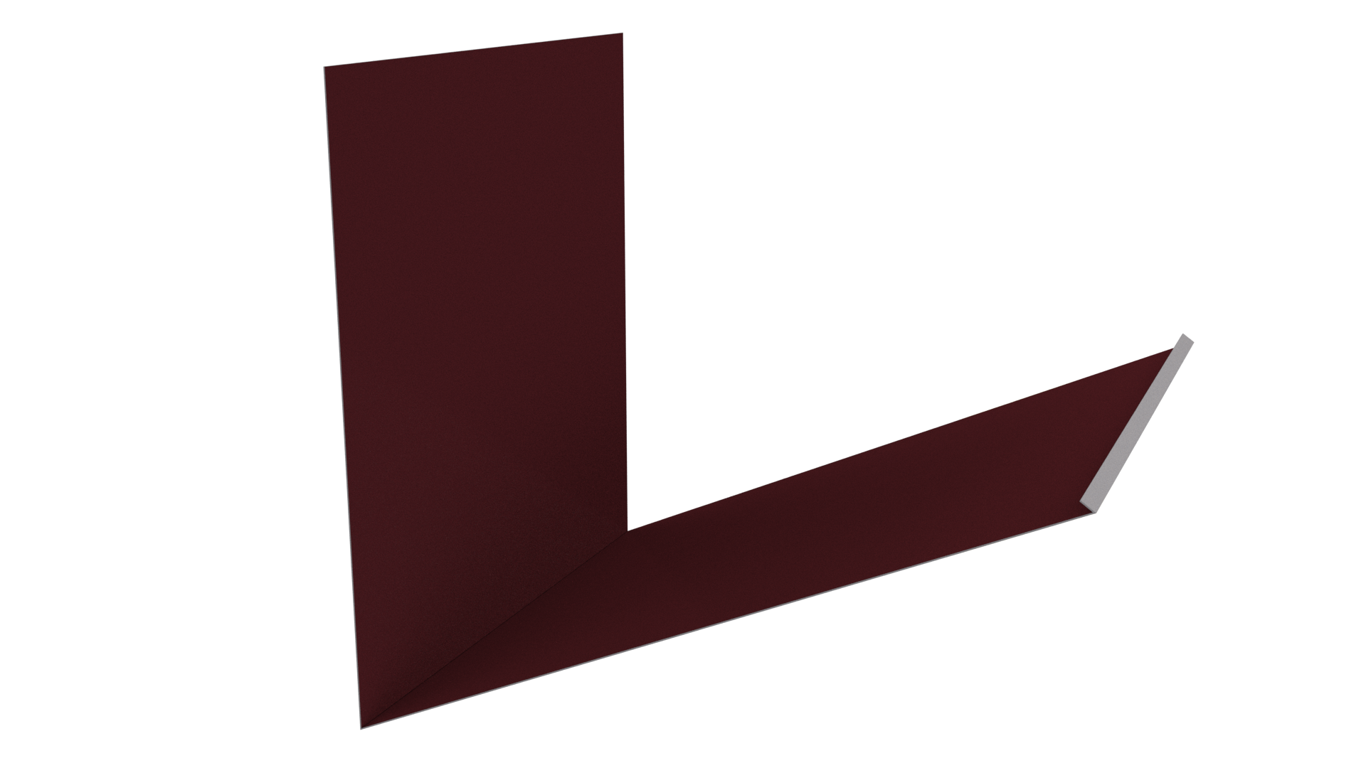 Планка примыкания верхняя к трубе фальц 250x210 мм, 3005 винно-красный глянцевый