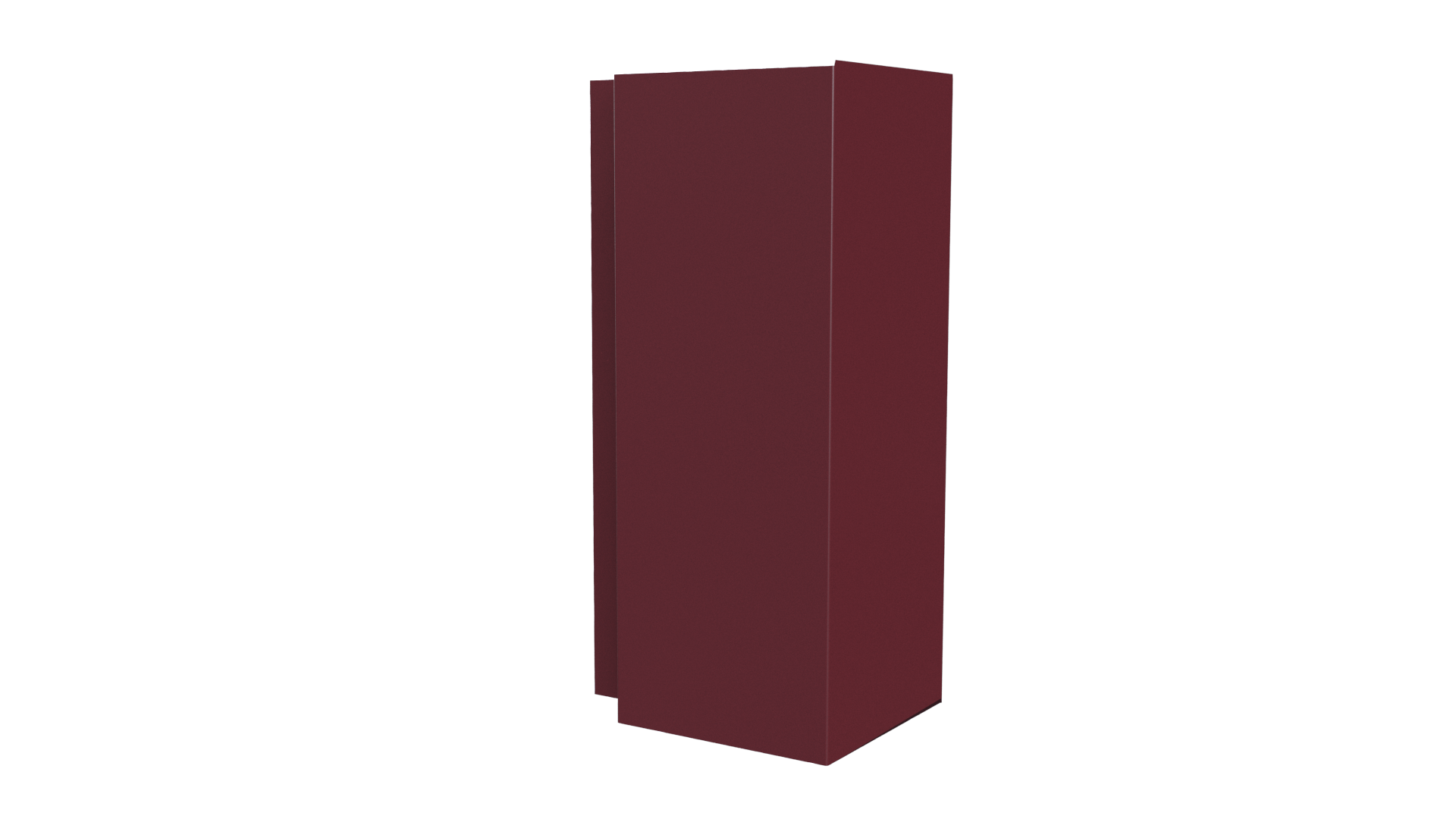 Планка угла наружного сложная Блок-хаус 110x110x2000 мм, 3005 винно-красный глянцевый