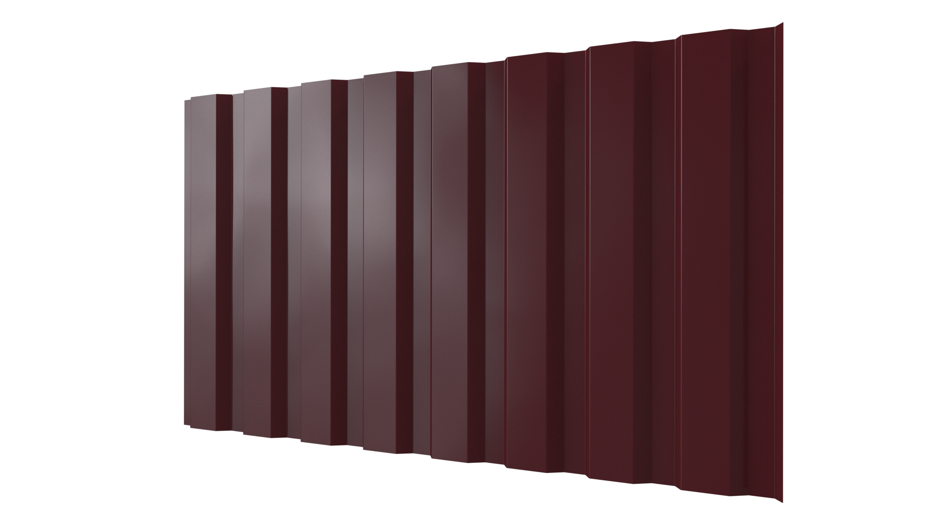 Профнастил С20A 1150/1100x0,65 мм, 3005 винно-красный глянцевый