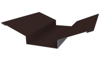 Планка ендовы верхняя 76x76x2000 мм, 8017 шоколадно-коричневый глянцевый