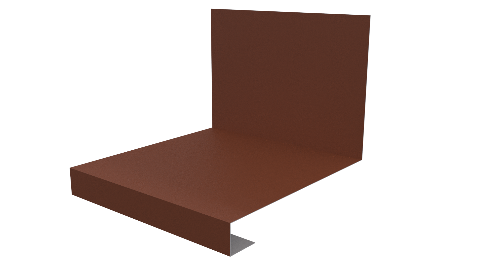 Планка примыкания нижняя к трубе фальц 140x200 мм, 8004 медно-коричневый матовый