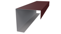 Декоративная накладка угловая 20x60x60x20 мм, 3005 винно-красный матовый