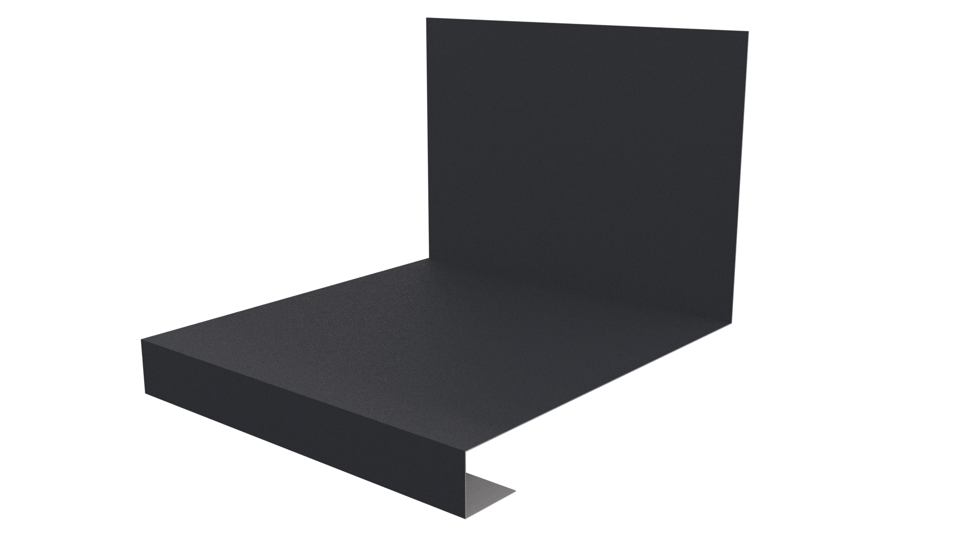 Планка примыкания нижняя к трубе фальц 140x200 мм, 7024 графитовый серый стальной бархат