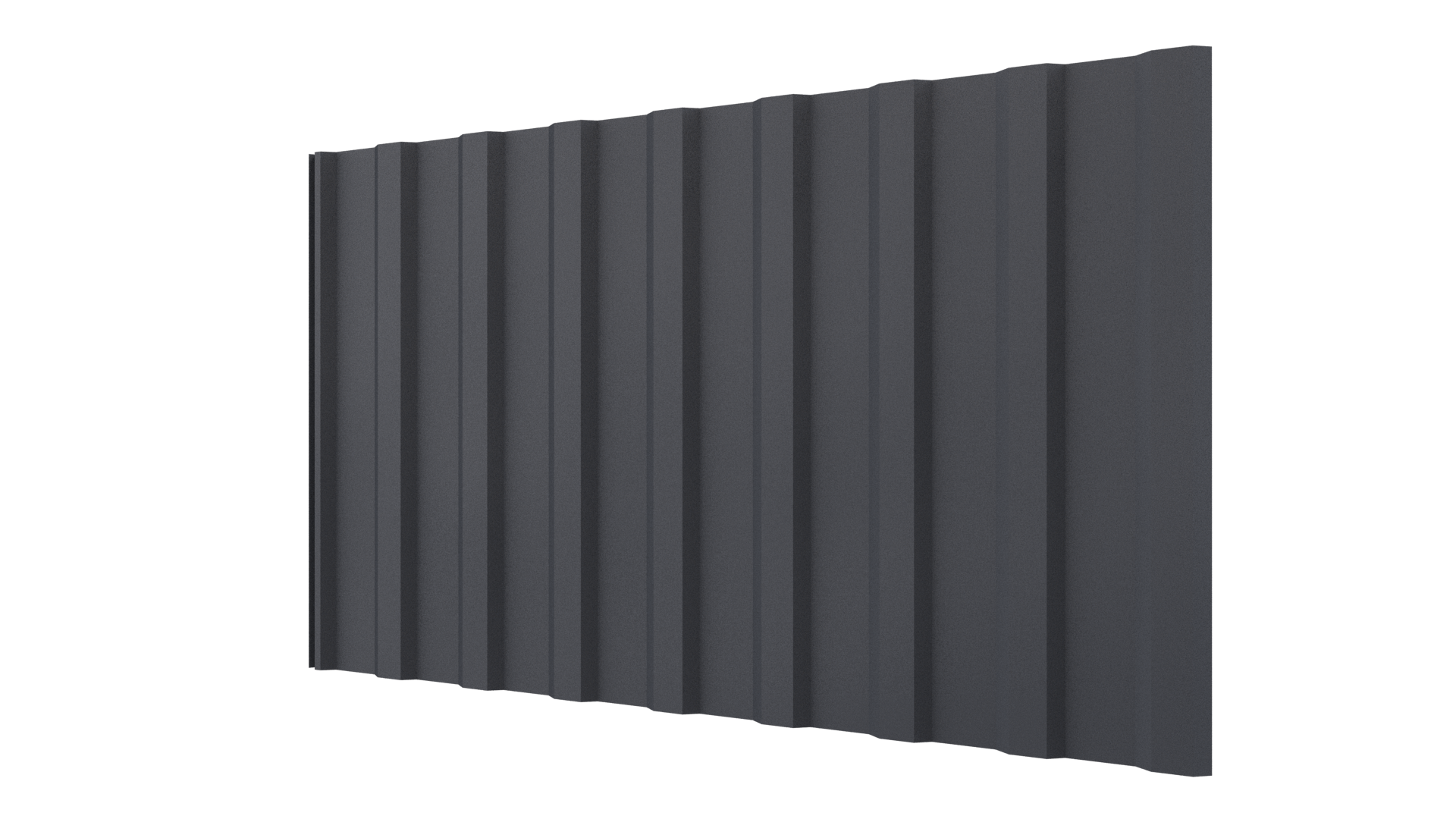 Профнастил С20R 1150/1100x0,5 мм, 7024 графитовый серый матовый