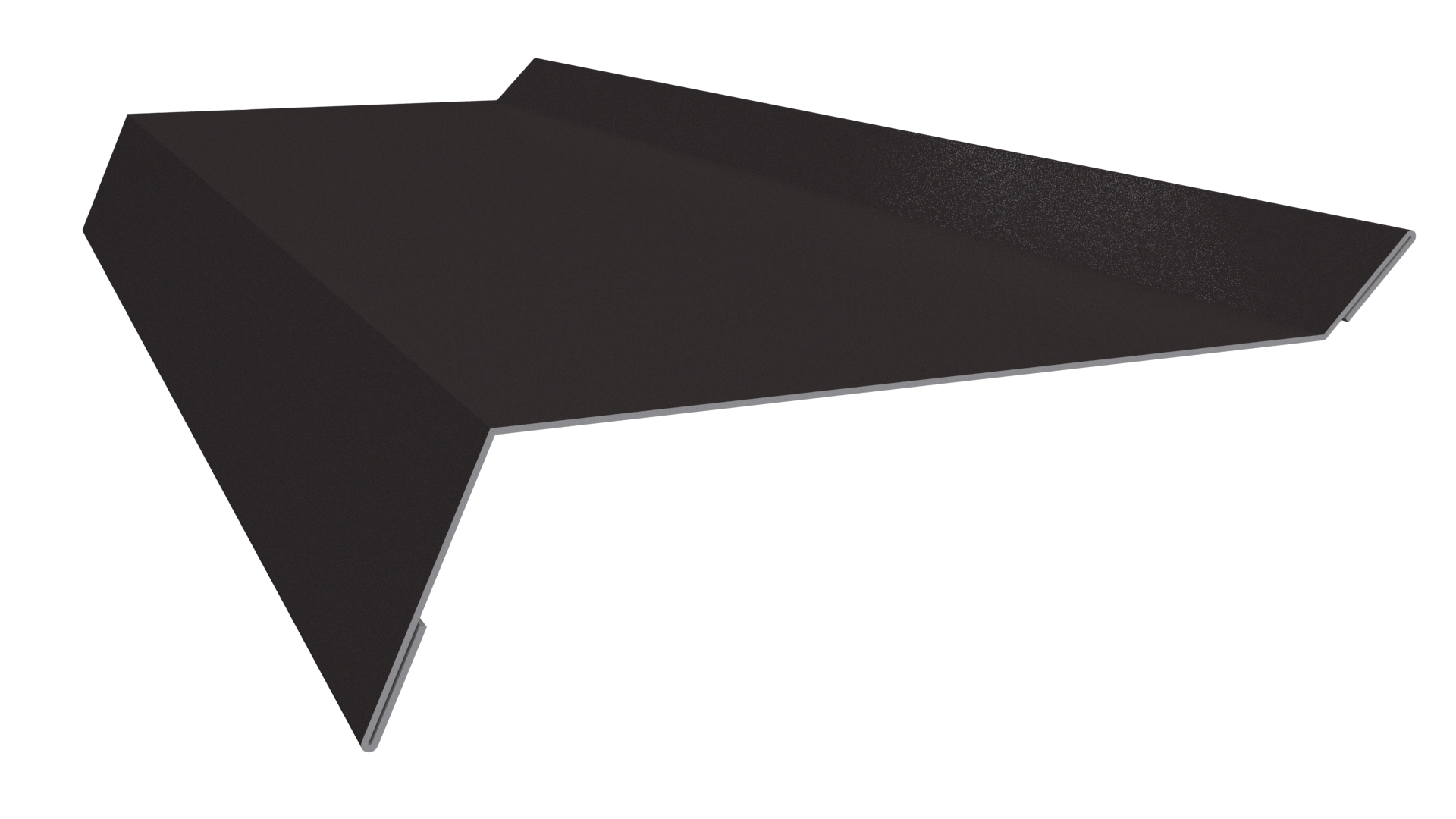 Планка примыкания в штробу 20x60x10 мм, 8019 серо-коричневый глянцевый