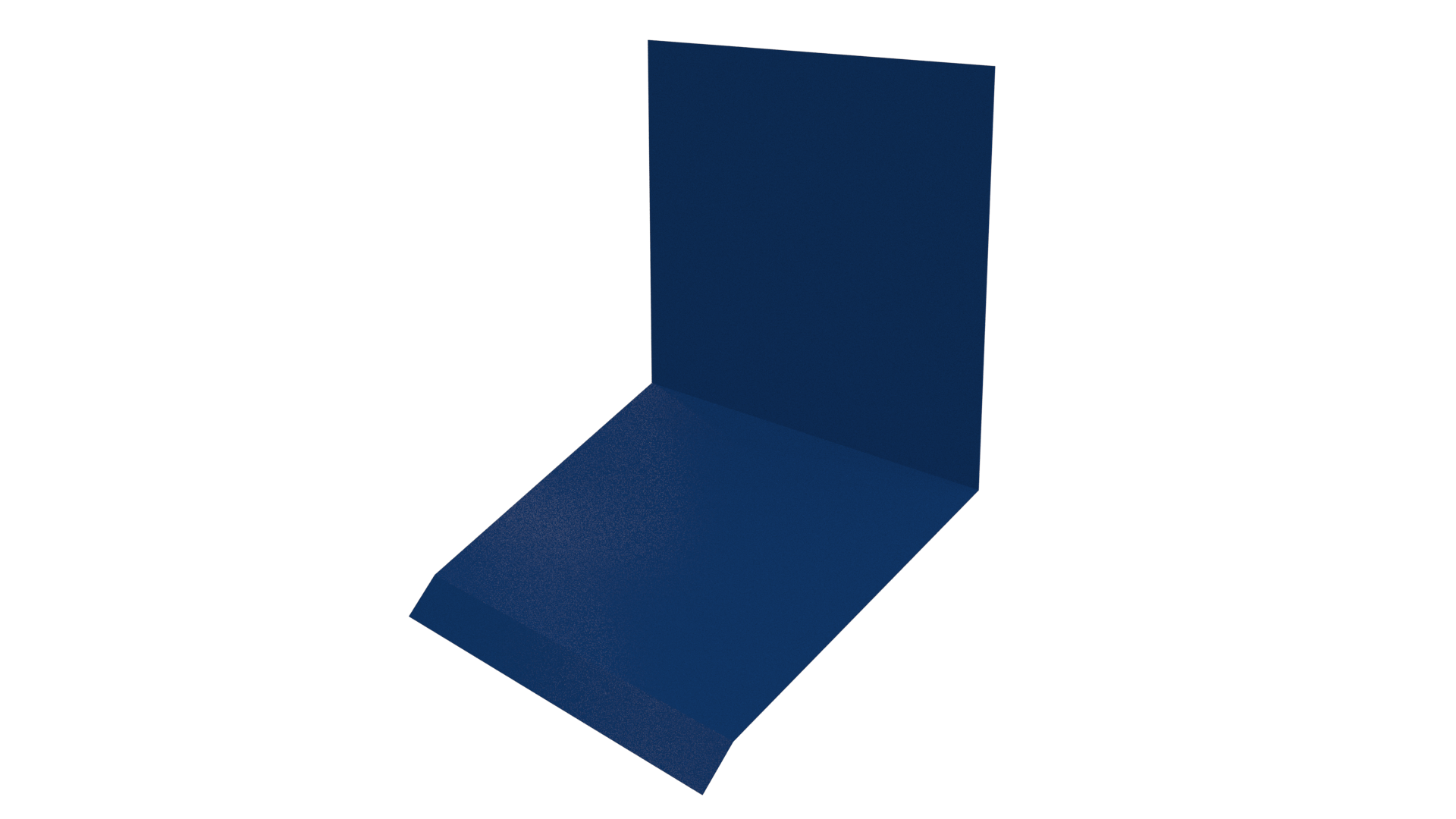 Планка примыкания верхняя к стене фальц 150x130x20 мм, 5005 сигнальный синий глянцевый