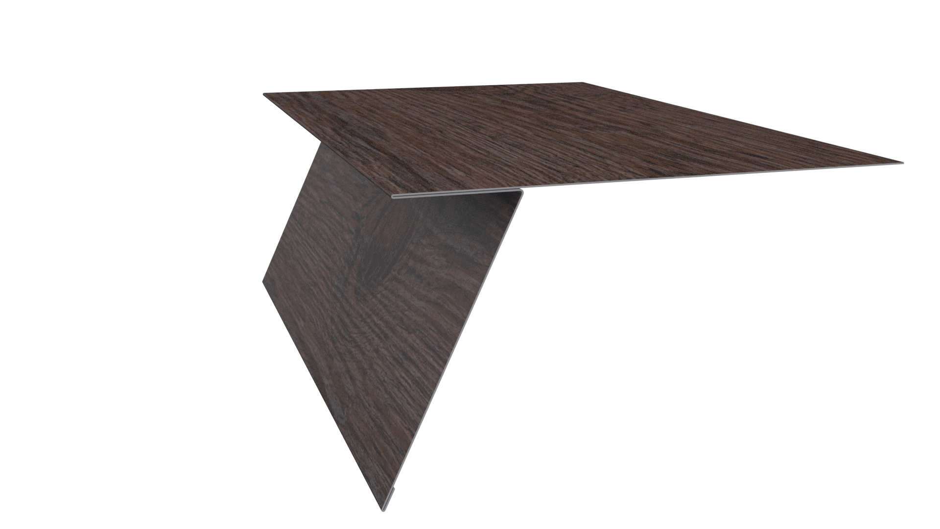 Планка карнизная фальц 130x80 мм, Морёный дуб 3D