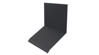 Планка примыкания верхняя к стене фальц 150x130x20 мм, 7024 графитовый серый матовый