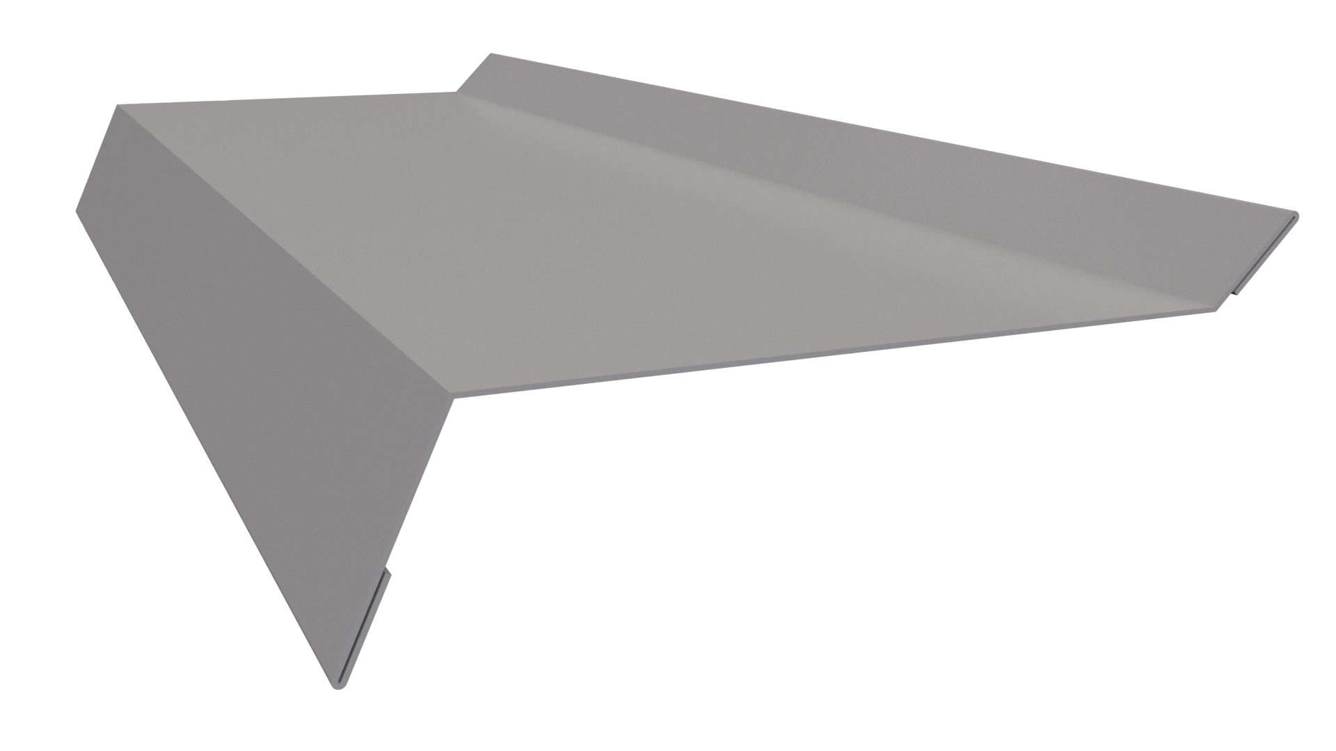 Планка примыкания в штробу 20x60x10 мм, 7047 телегрей 4 глянцевый