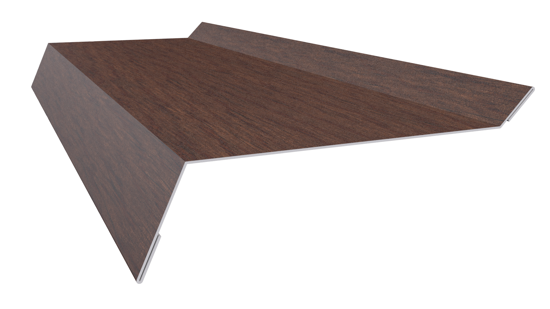 Планка примыкания в штробу 20x60x10 мм, Античный дуб 3D