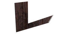 Планка примыкания верхняя к трубе фальц 250x210 мм, Морёный дуб 3D