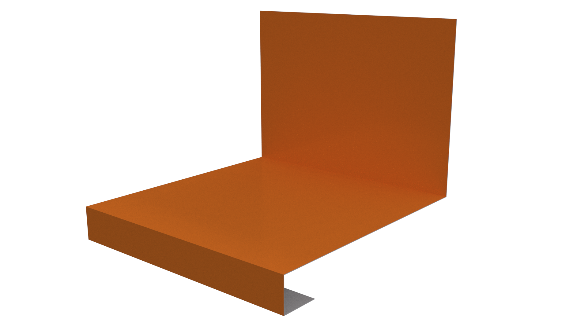 Планка примыкания нижняя к трубе фальц 140x200 мм, 2011 насыщенный оранжевый глянцевый