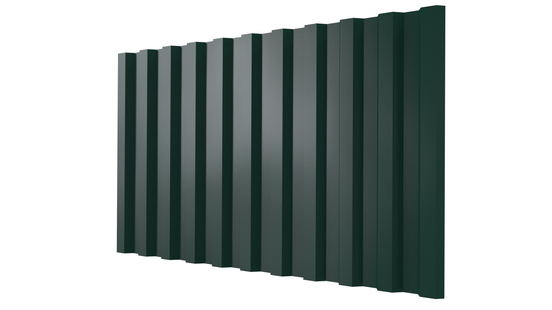 Профнастил С21 1051/1000x0,65 мм, 6005 зеленый мох глянцевый
