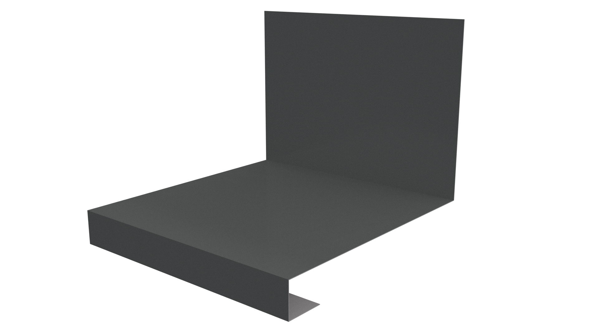 Планка примыкания нижняя к трубе фальц 140x200 мм, 7005 мышино-серый глянцевый