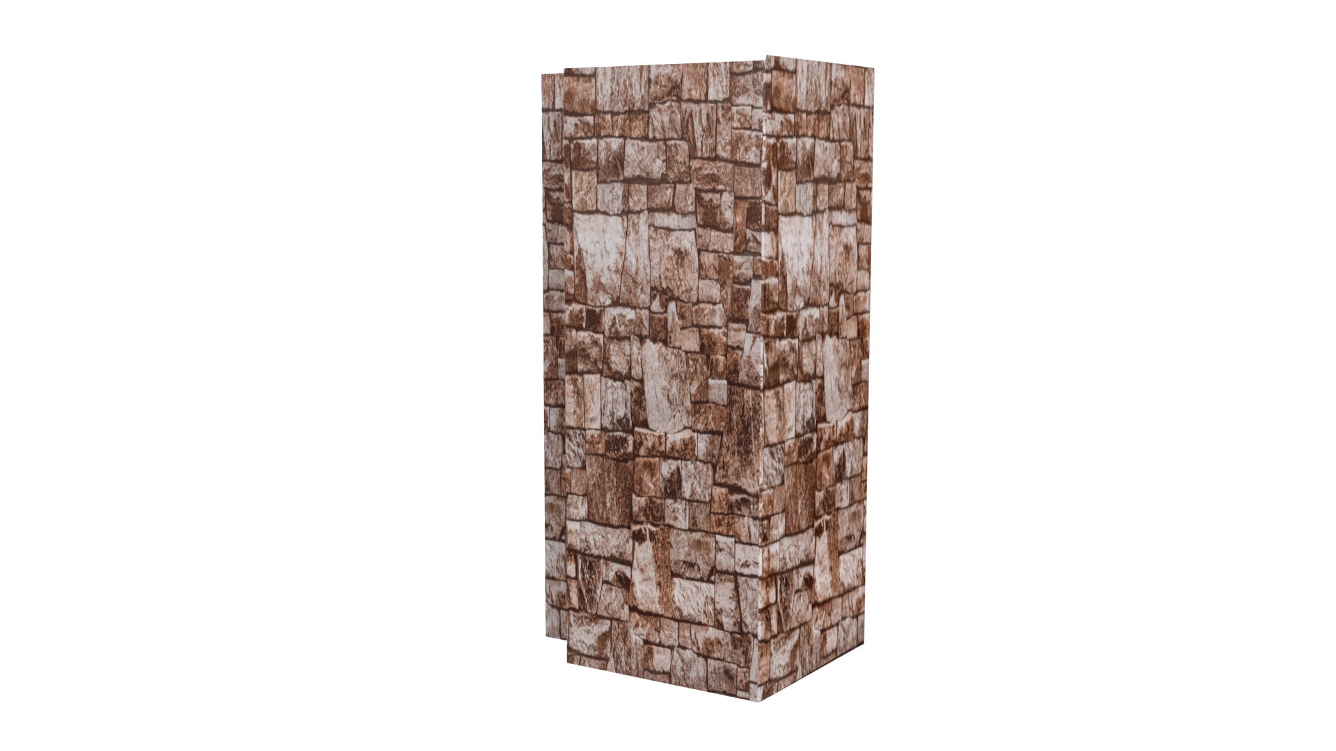 Планка угла наружного сложная Блок-хаус 110x110x2000 мм, Дикий камень