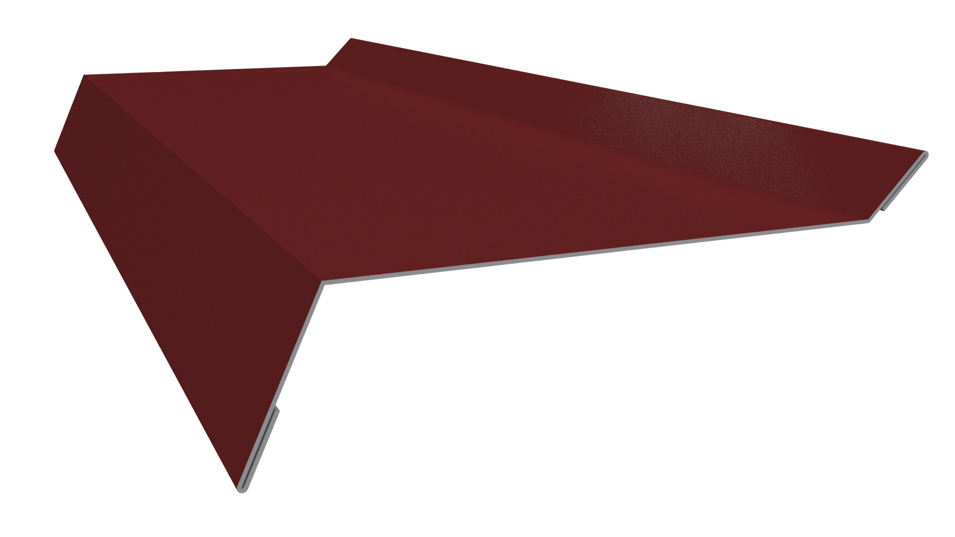 Планка примыкания в штробу 20x60x10 мм, 3011 коричнево-красный глянцевый
