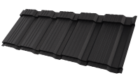 Металлочерепица Каскад 1185/1150x0,5 мм, 9005 черный янтарь матовый
