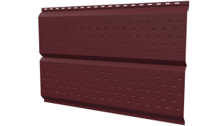 Софит Л-брус перфорированный 264/241x0,5 мм, 3005 винно-красный матовый