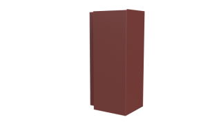 Планка угла наружного сложная Блок-хаус 110x110x2000 мм, 3009 оксид красный матовый