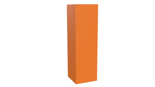 Декоративная накладка угловая 20x60x60x20 мм, 2011 насыщенный оранжевый глянцевый