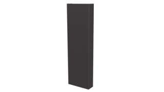 Декоративная накладка 20x60x20 мм, 8019 серо-коричневый матовый