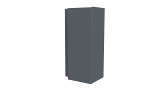 Планка угла наружного сложная Блок-хаус 110x110x2000 мм, 7011 железно-серый глянцевый