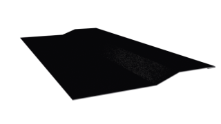 Планка крепёжная фальц 50x17x29 мм, 9005 черный янтарь глянцевый