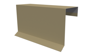 Планка торцевая фальц 65x97 мм, 1014 слоновая кость глянцевый