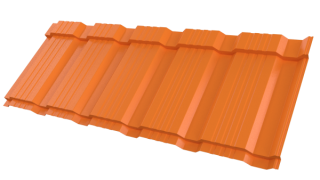 Профиль Пегас 1195/1130x0,45 мм, 2011 насыщенный оранжевый глянцевый