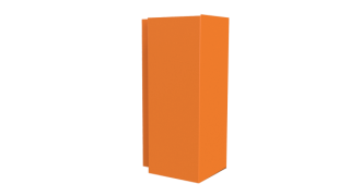 Планка угла наружного сложная 75x75x2000 мм, 2011 насыщенный оранжевый глянцевый