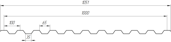 Профнастил С21 1051/1000x0,45 мм, 3011 коричнево-красный глянцевый
