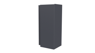 Планка угла наружного сложная Блок-хаус 110x110x2000 мм, 7024 графитовый серый матовый