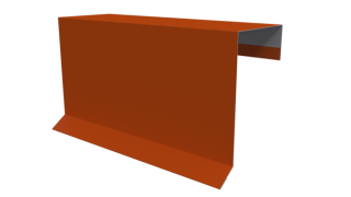 Планка торцевая фальц 65x97 мм, 2004 оранжевый глянцевый