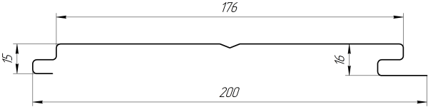 Лайн Про Полоса 200/176x0,45 мм, 7040 серое окно глянцевый