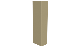 Стойка 40x60x40 мм, 1014 слоновая кость глянцевый