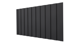 Профнастил С8 1200/1150x0,5 мм, 9005 черный янтарь матовый