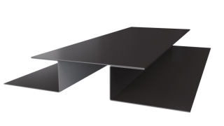 Планка стыковочная сложная Блок-хаус 110x2000 мм, 8019 серо-коричневый глянцевый