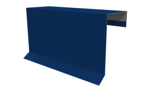 Планка торцевая фальц 65x97 мм, 5005 сигнальный синий глянцевый