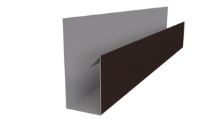 Планка П-образная Блок-хаус 30x30x2000 мм, 8017 шоколадно-коричневый PUR Pruf