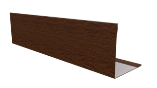 Планка завершающая 10x50x50x10 мм, Золотой орех 3D