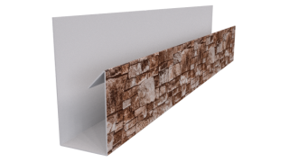 Планка П-образная 30x20x2000 мм, Дикий камень