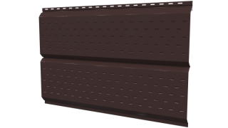 Софит Л-брус перфорированный 264/241x0,5 мм, 8017 шоколадно-коричневый PUR Pruf