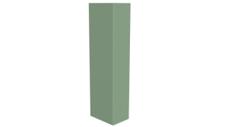 Стойка 40x60x40 мм, 6019 бело-зеленый глянцевый