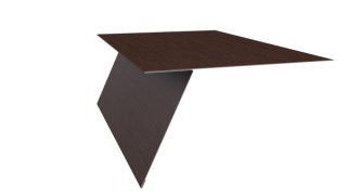 Планка карнизная фальц 130x80 мм, Золотистый дуб 3D