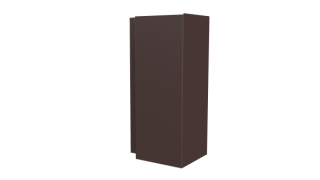 Планка угла наружного сложная Блок-хаус 110x110x2000 мм, 8017 шоколадно-коричневый матовый